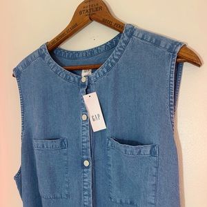 GAP | Midi Denim Sleeveless Dress | Size XL | NWT